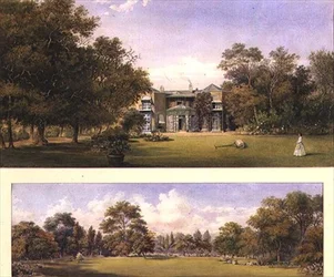 Dwa widoki na Old Grove House, Middlesex