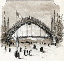 Widok na kładkę Pont de l