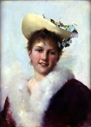Easter Bonnet (olej na panelu)