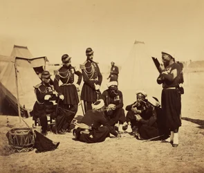 Camp de Châlons: Zouaves de la Garde na biwaku