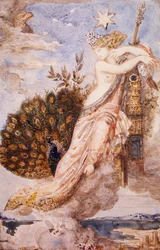 Paw skarżący się Junonie, autorstwa Gustave