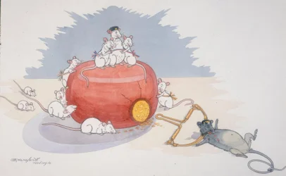 1. wk. / Le Gourmand puni / Caric. by G.Wendt