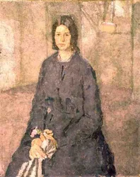 Dziewczyna trzymająca różę, ok. 1915-25
