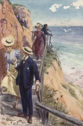 Jean z bijącym sercem podał jej rękę, aby pomóc jej zejść