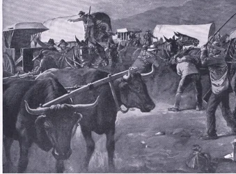 Pospieszna inspan, ilustracja z filmu After Pretoria: The Guerilla War, 1902