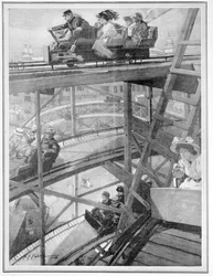 Spiralna kolejka na wystawie francusko-brytyjskiej, 1908