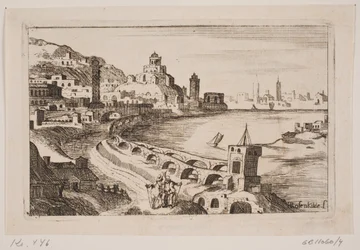 Riverside z orientalnym miastem