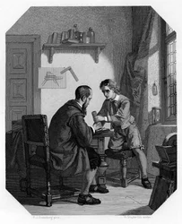 Hans Jansen i jego syn Sacharias, ok. 1870