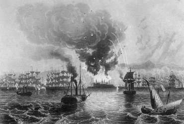 Bombardowanie St Jean DAcre przez admirała Sir Charlesa Napiera, 3 listopada 1840 c1857.