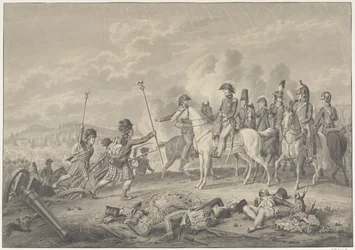 Książę Wellington otrzymuje dwa sztandary z orłami schwytanymi na Francuzach podczas bitwy pod Waterloo, 1815