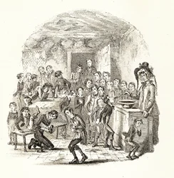 Pani Squeers, z książki "Nicholas Nickelby" Charlesa Dickensa, ok. 1838-39 (druk)