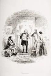 Coavinses, ilustracja z „Ponurego domu” Charlesa Dickensa (1812-70) wydana w 1853 r.