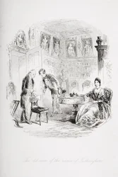 Stary człowiek imieniem Tulkinghorn, ilustracja z „Ponurego domu” Charlesa Dickensa (1812-70) opublikowana w 1853 r.