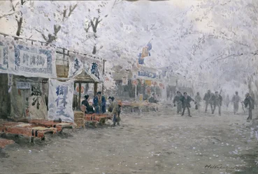 Święto Kwitnącej Wiśni, ok. 1903 (akwarela na białawym papierze)