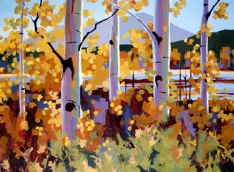 Teton Aspen, ok. 2024 (olej na płótnie)