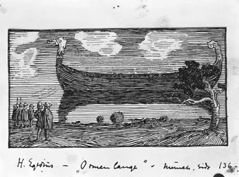 Ormen lange (tusz na papierze)