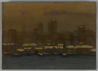 River Front, Nowy Jork zimą, ok. 1912 r.