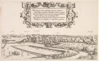 Panoramiczny widok Norymbergi: część lewa