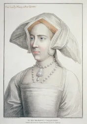 Portret Matki Boskiej po Królowej (1516-58) rytowany przez Francesco Bartolozzi (1727-1815) 1796 (grafika)