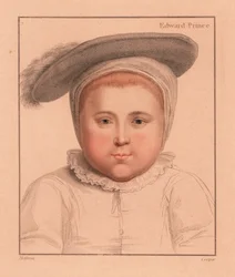 Książę Edward, lat 1, późniejszy król Anglii Edward VI, 1812 (grawerunek)