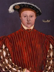 ""Portret Edwarda VI (1537-1553) Króla Anglii"" Obraz Koła Hansa Holbeina Młodszego