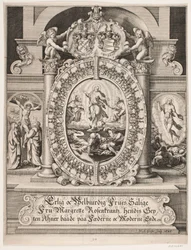 Wyjaśnienie Chrystusa. Otoczony tarczami Margrethe Rosenkrantz