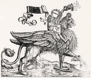 Gryf konny, z procesji triumfalnej Maksymiliana, ok. 1516-18