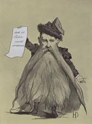 Karykatura polskiego patrioty Franciszka Smolki