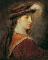 Pani w kapeluszu z pióropuszem