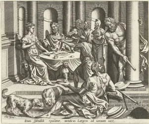 Łazarz błaga o dom bogacza Historia Łazarza i bogacza (tytuł serii)