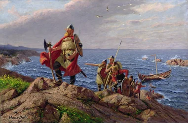 Leif Eriksson odkrywa Amerykę (olej na płótnie)
