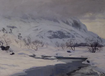 Górski krajobraz, zima