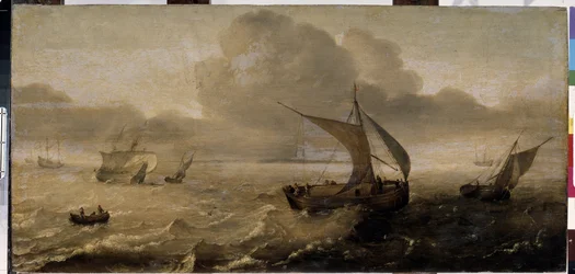 "La tempete en mer" (Wzburzone morze) Obraz Hansa Goderisa (1622-1642) XVII-wieczne Muzeum Ermitażu, Sankt Petersburg
