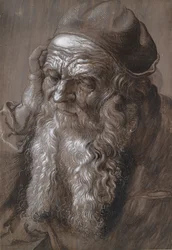 Staruszek, 93 lata, św. Hieronim, koniec XVI wieku