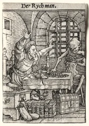 Taniec śmierci: Skąpiec, ok. 1526.