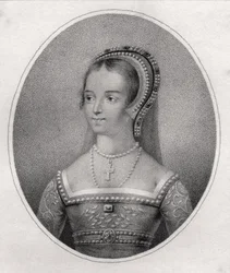 Catherine Parr, rytowane przez Bocqueta, z „Katalogu autorów królewskich i szlachetnych”, wydanego w 1806 r.