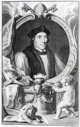 John Fisher, biskup Rochester, rytowany przez Jacobusa Houbrakena, ok. 1738-42