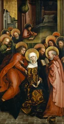 Śmierć Dziewicy, Malowane Skrzydło Ołtarza Afra, 1490