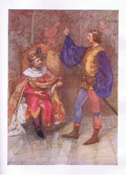I umrę sto tysięcy śmierci, zanim złamie najmniejszą cząstkę tego ślubowania (Król Henryk IV), z The Complete Works of Shakespeare opublikowanej przez George Harrap & Co Ltd, 1920
