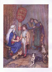 Hubert, Hubert, spójrz na młodego chłopca (Króla Jana), z The Complete Works of Shakespeare, wydanej przez George Harrap & Co Ltd, 1920