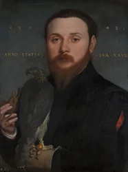 Portret szlachcica z sokołem, 1542
