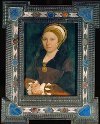 Portret angielskiej damy, po 1540 (obraz na drewnie dębowym)
