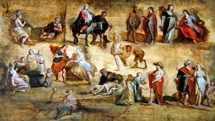 Sceny mitologiczne i religijne: A Workshop Modello (olej na płycie)