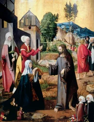 Chrystus opuszczający swoją matkę z czterema darczyńcami