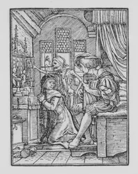 Zakonnica z Tańca śmierci, ca. 1526, opublikowany 1538.