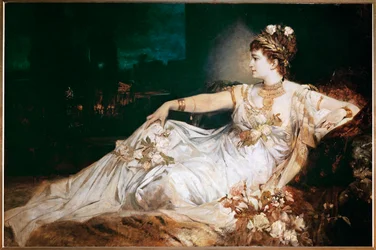 Aktorka Charlotte Wolter jako Messalina (olej na płótnie)