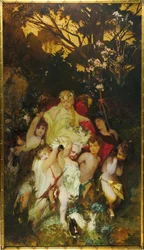 Współczesny Amoretti, Tryptyk, panel środkowy, 1868.
