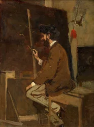 Autoportret przed sztalugą, przed 1868 r.