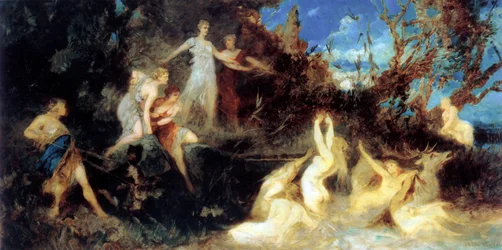 Polowanie Diany, studium, 1879
