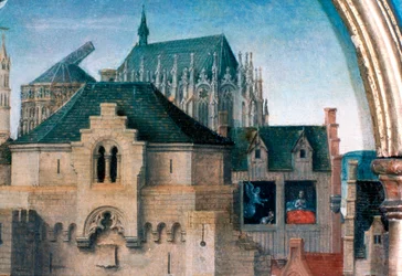 Sanktuarium św. Urszuli, wyjazd z Kolonii, detal, 1489